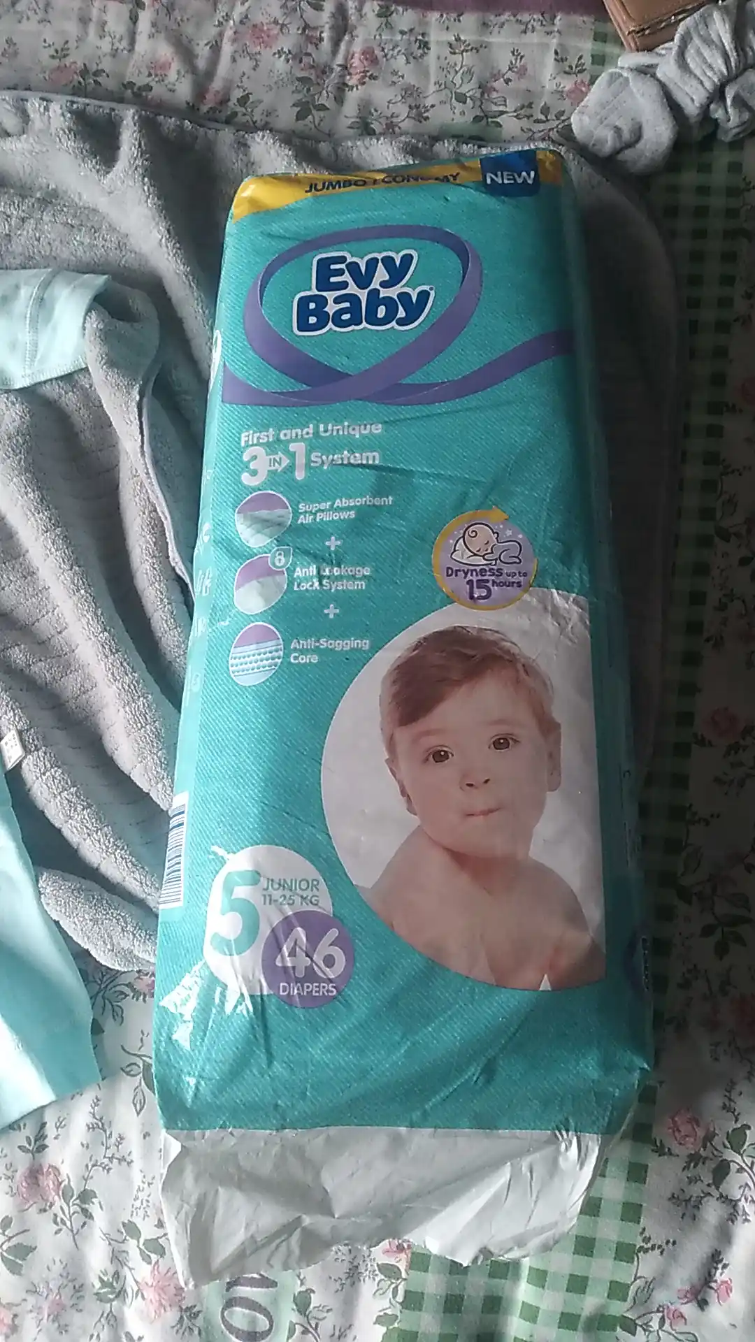 Детские подгузники Evy Baby Junior Jumbo, 46 * 5