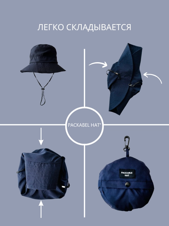 Panama yig‘ma, keng hoshiyali, Packable Hat