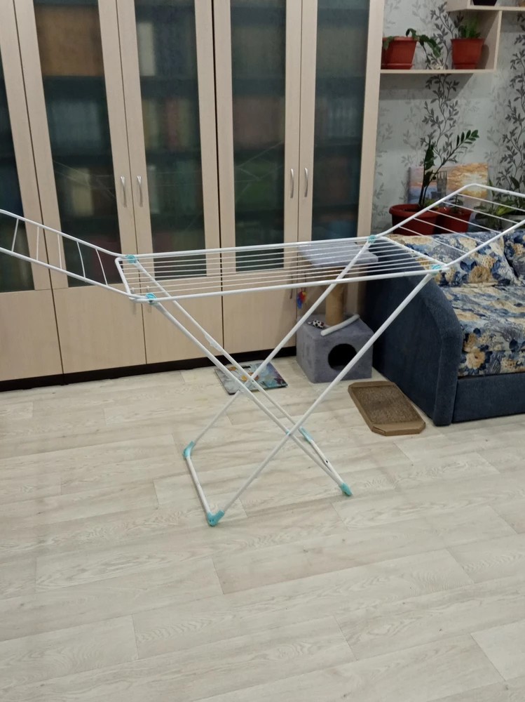 Kiyim quritgich Nika SB1, yig'iladigan kiyim uchun sushilka, kir yoygich, 18m