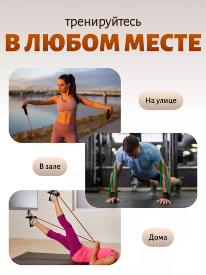 Резинки для фитнеса набор 3 шт эспандер петли сопротивление 2–104 кг