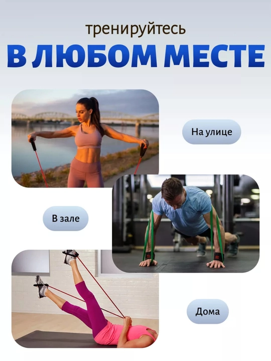 Резинки для фитнеса набор 3 шт эспандер петли сопротивление 2–104 кг