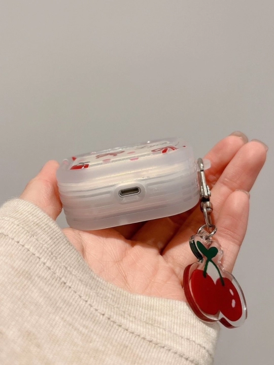 Чехол для AirPods с вишенками и бантиками