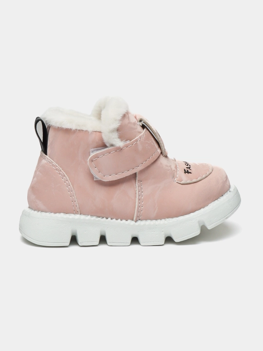 Bolalar etigi, demi mavsumiy, unisex, ich mo'ynali va usti zamshli, 0-3 yosh bolalar uchun