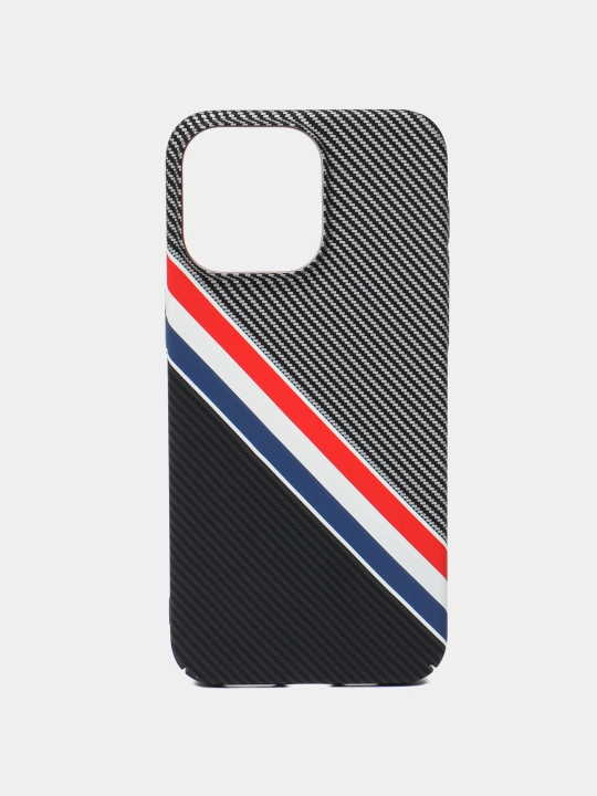Карбоновый чехол для iPhone X, XR, 11, 12, 13, 14, 15, 16, Mini, Pro, Pro Max, жесткий - 