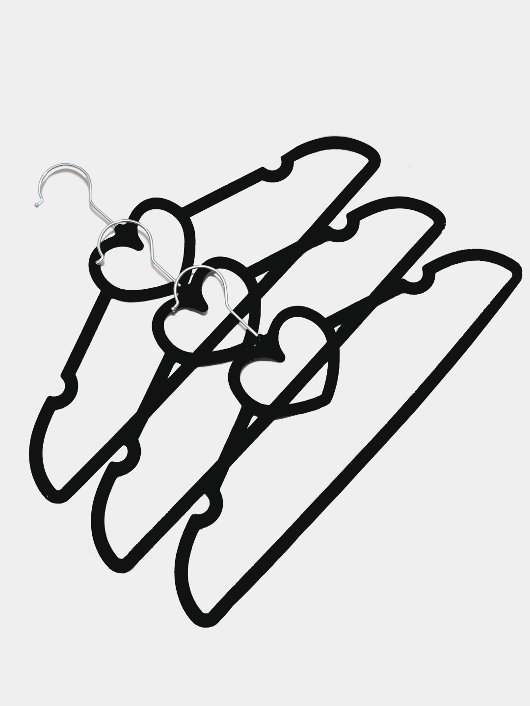 Металлические вешалки плечики с бархатным покрытием по 10 штук в пачке ...