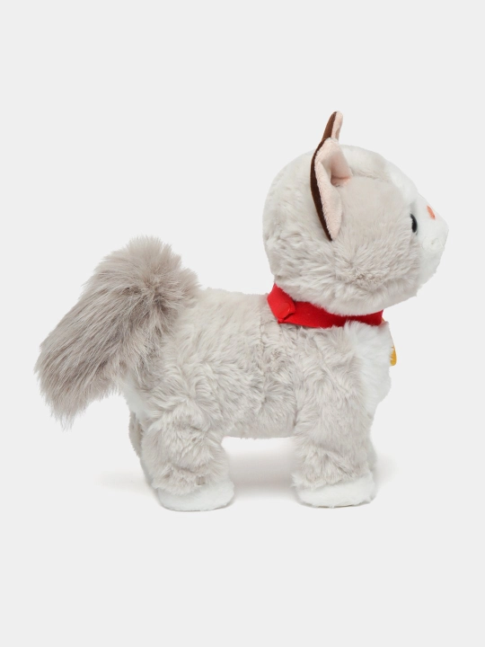 Интерактивная мягкая игрушка кошка, звуковой кот с поводком, мяукающий кот