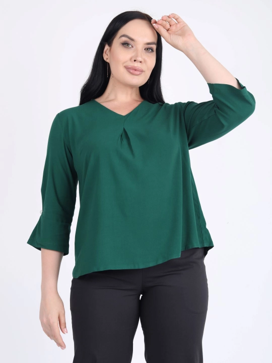 Bluzka monofonik, katta o'lchamlar
