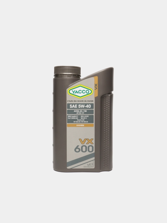 YACCO VX 600 5W-40 - Полностью синтетическое моторное масло, 1л