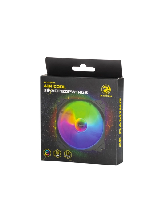 Korpusli ventilyator 2E Gaming AIR COOL ACF120PW-RGB, 120 mm, 2510-4PIN, oq parraklar