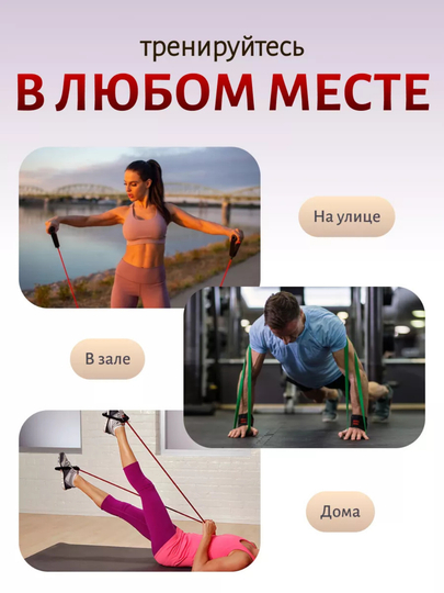 Резинки для фитнеса набор 3 шт эспандер петли сопротивление 2–104 кг