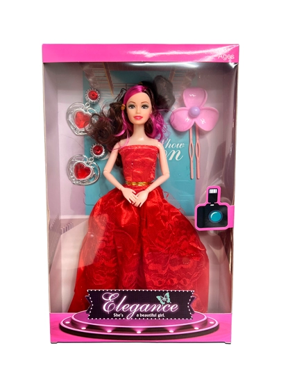 Кукла для девочек Elegance в наборе с аксессуарами — MTUNI-TOY09-АЛЫЙ