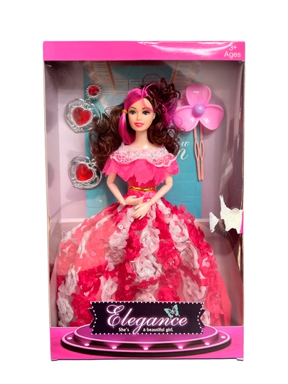 Кукла для девочек Elegance в наборе с аксессуарами — MTUNI-TOY09-ТЕМНРОЗ