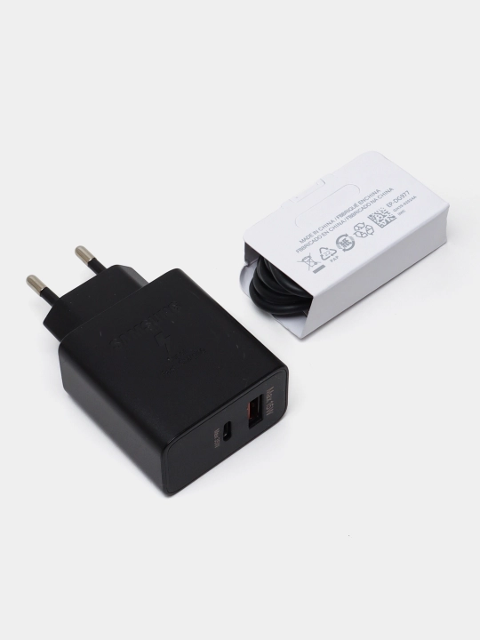 Адаптер Samsung, зарядное устройство 25W, 35W, 45W, 65W с кабелем Type-C 5A