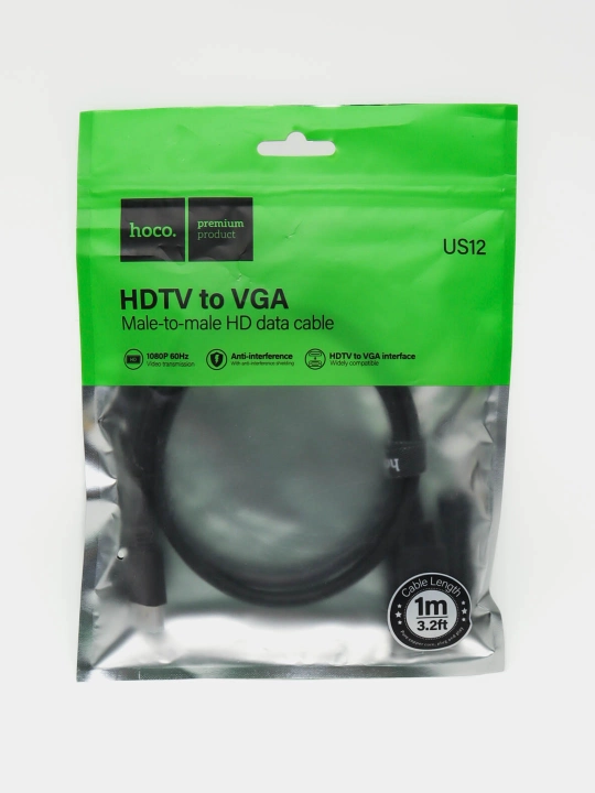 HOCO VGA, HDMI kabeli monitor va kompyuterga, 1-2 metr, televizor uchun adapter otkazgich