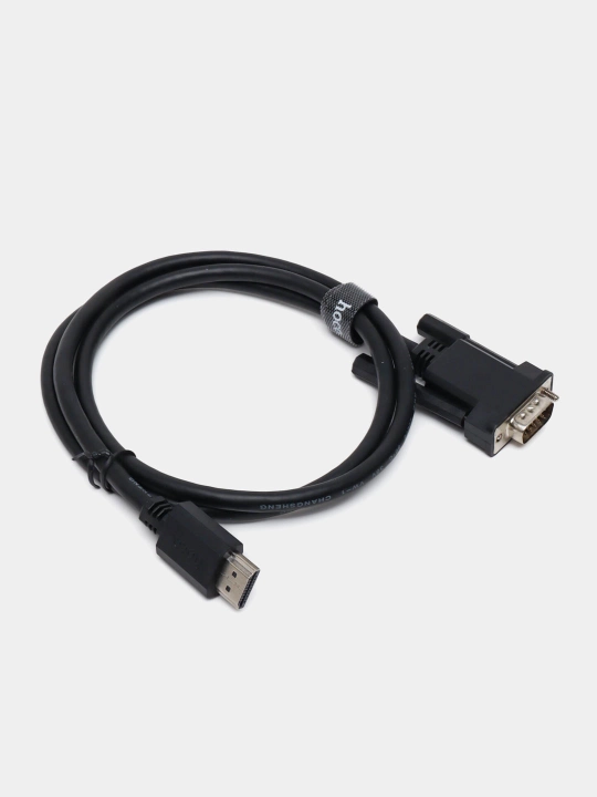 HOCO VGA, HDMI kabeli monitor va kompyuterga, 1-2 metr, televizor uchun adapter otkazgich
