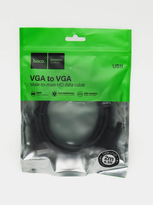 HOCO VGA, HDMI kabeli monitor va kompyuterga, 1-2 metr, televizor uchun adapter otkazgich