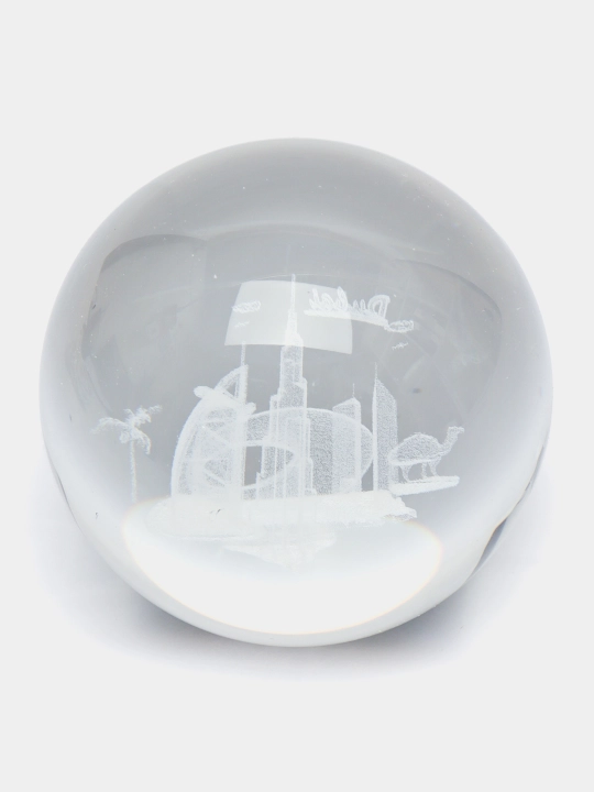 Хрустальный шар ночник 3D, антистресс, настольный светильник, LED, 7x8 см