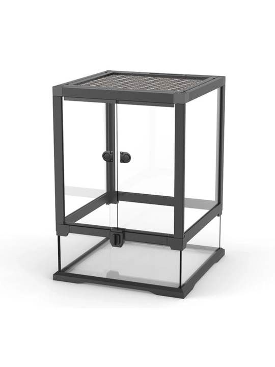 Eshiklari va qopqog'i bo'lgan terrarium, katta va keng, 4 o'lchamli - 
