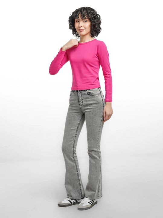 Longslive Slim Fit, yumshoq cho'zilgan trikotaj