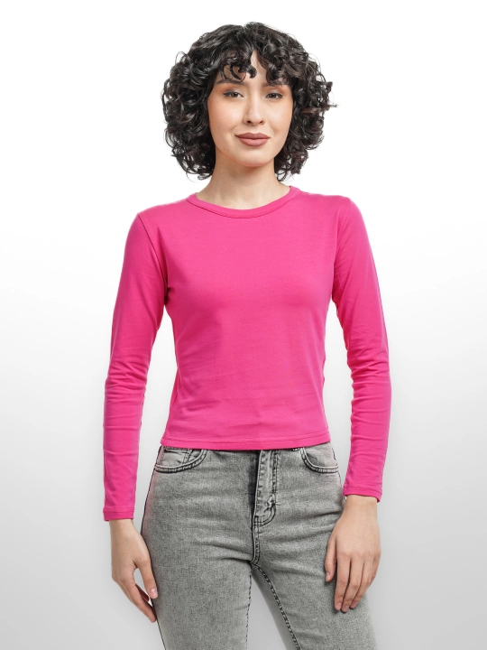 Лонгслив Slim Fit, мягкий стрейчевый трикотаж - 