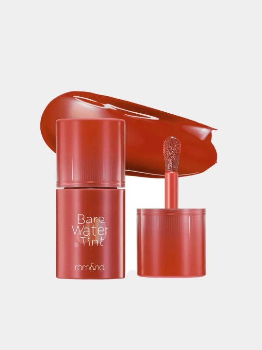 Suvga chidamli, tabiiy qoplama bilan namlovchi tint Rom&nd Bare Water Tint