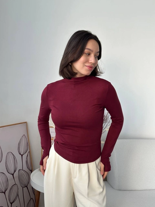 Qomat bo'ylab ketgan trikotaj qo'lqopli longsliv, standart