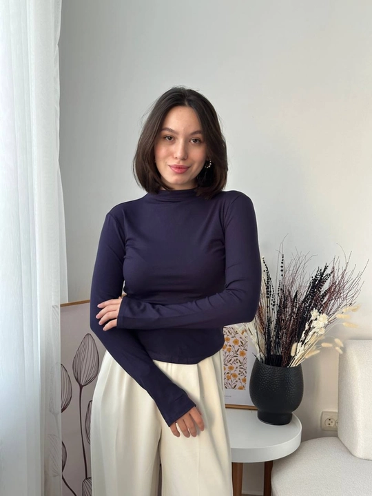 Qomat bo'ylab ketgan trikotaj qo'lqopli longsliv, standart