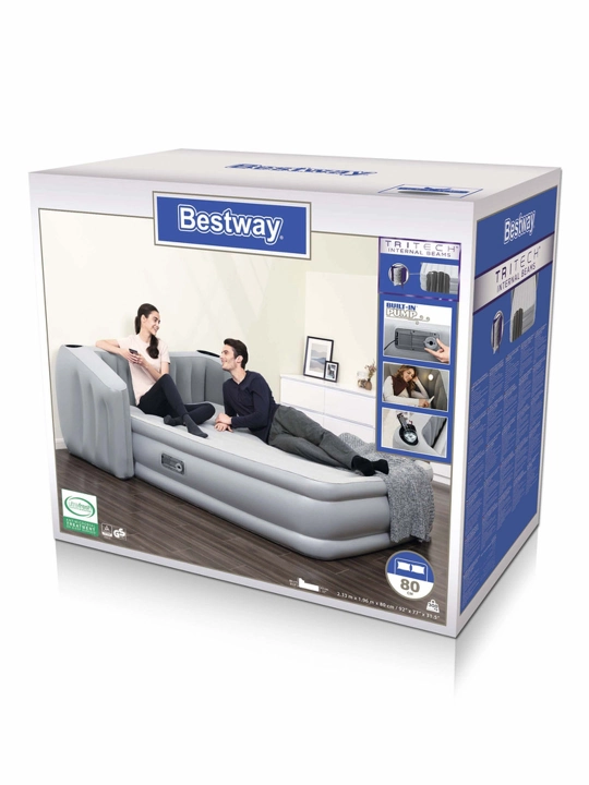 Bestway 67620 havo karavoti, 33x196x80 sm, boshi va o'rnatilgan elektr nasosi bilan