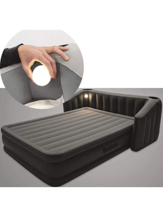 Bestway 67620 havo karavoti, 33x196x80 sm, boshi va o'rnatilgan elektr nasosi bilan