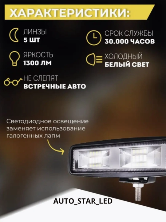 Противотуманные фары LED, ПТФ фары автомобильные, универсальные