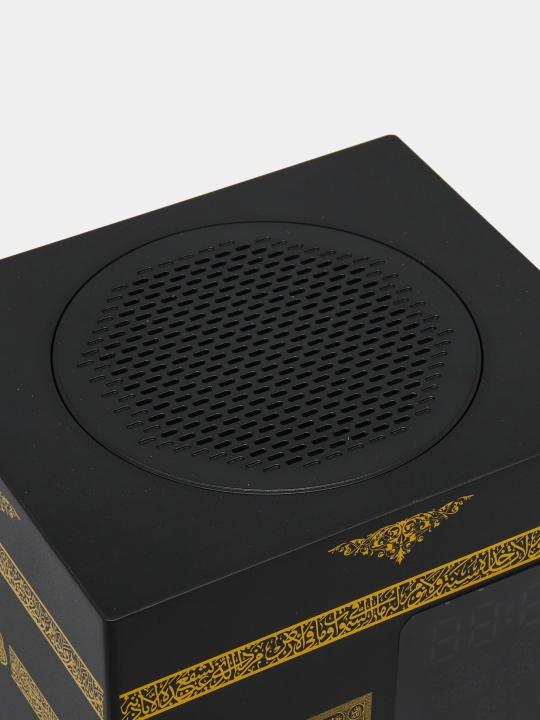 Qur'on taratuvchi Ka'ba ko'rinishidagi Azon soatli lampa