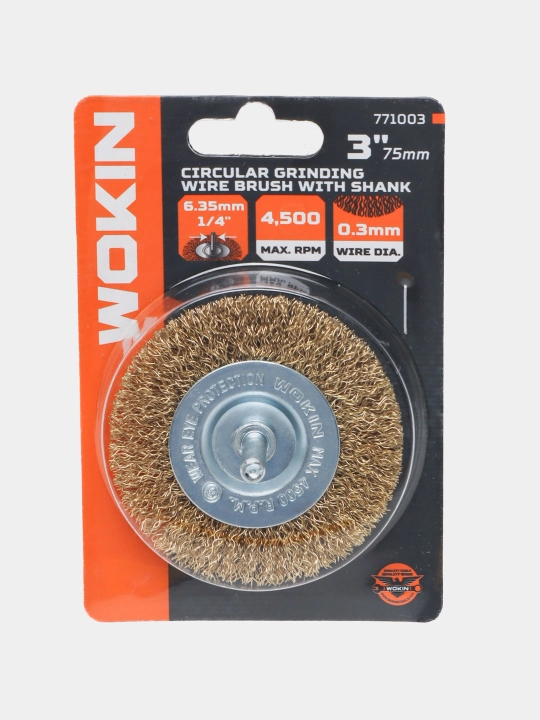 75 mm metall uchun dumaloq simli cho'tka Shotka WOKIN