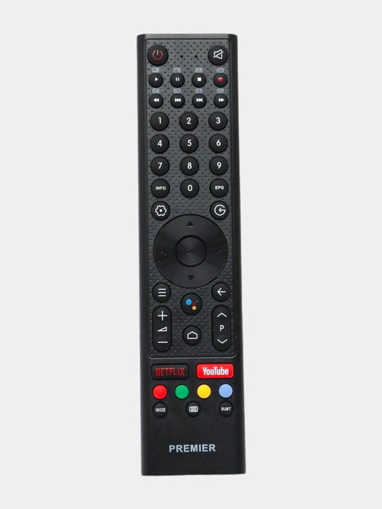 Ovozli boshqaruvga ega Premier Smart TV televizori uchun masofadan boshqarish pulti - 