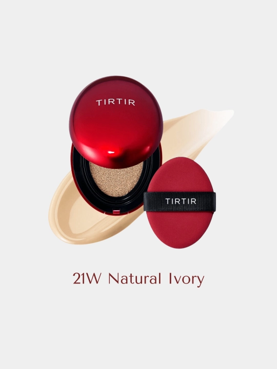 Кушон с полуматовым финишем TIRTIR Mask Fit Red Cushion SPF40 PA++, 18 г - 
