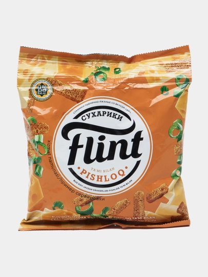 Сухарики Flint со вкусом сыра, 60 гр — SNACKS1-ЦУКЙФЯЧ