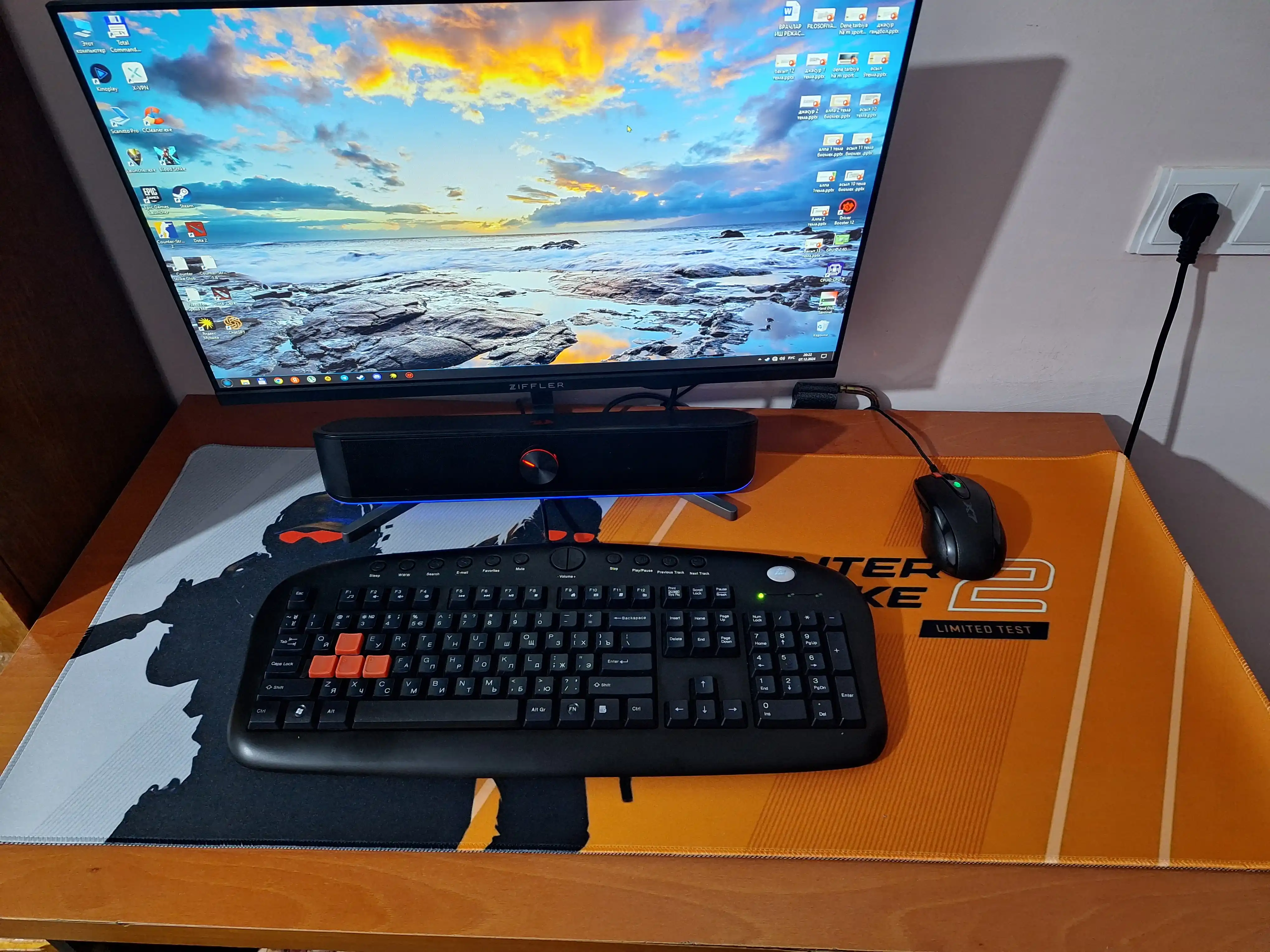 Коврик для мышки, большой, игровой, 90x40, с принтом CS2
