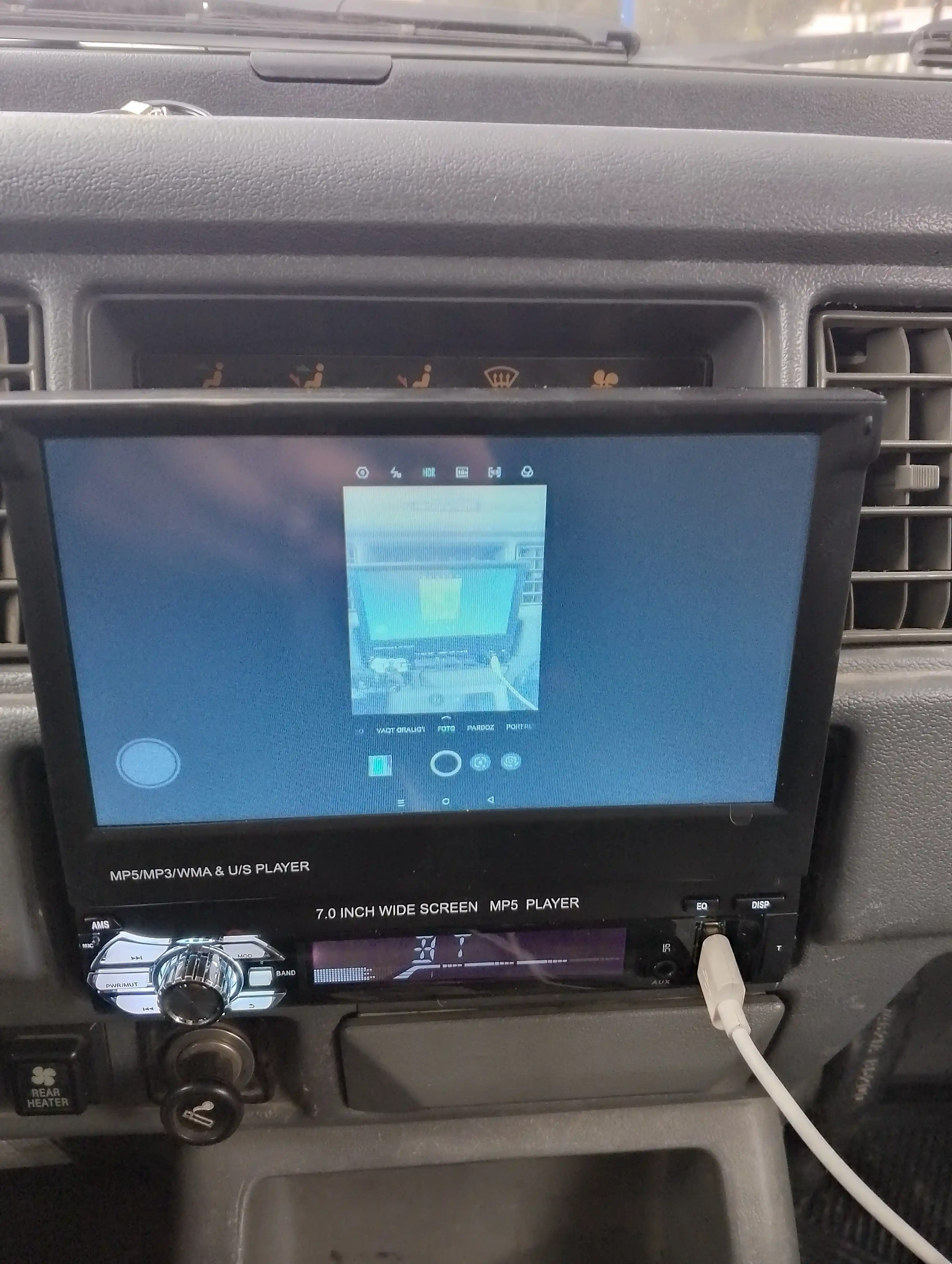 Автомагнитола 1 DIN, с выдвижным 7-дюймовым экраном, Bluetooth, AUX, USB, TF карта
