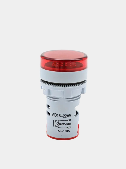 Mini voltmetr, ampermetr 50-500V 0-100A 2 LED, AC indikator, qizil