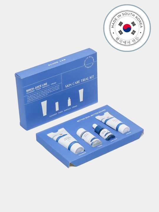 Набор миниатюр средств для лица с берёзовым соком Round Lab Birch Juice Trial Kit