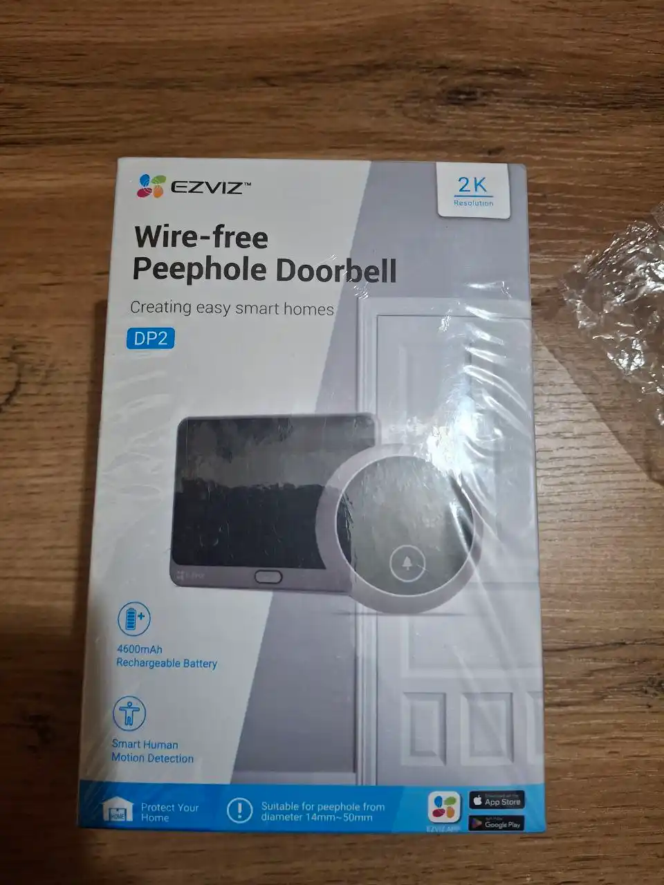 Видеоглазок для двери EZVIZ DP2 сенсорный, 3MP, Wi-Fi камера, домофон, дверной звонок