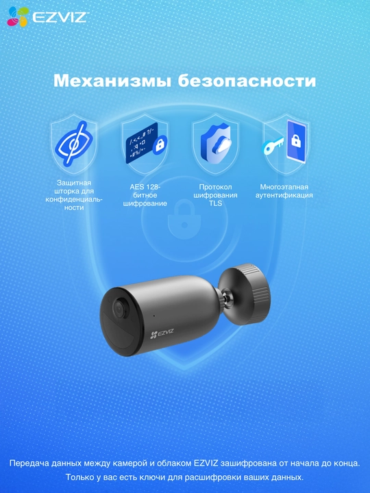 4G SIM аккумуляторная камера видеонаблюдения EZVIZ CS-EB3