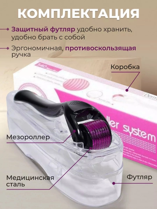 Дермароллер, мезороллер, рост волос и бороды, омоложение кожи, удаление морщин