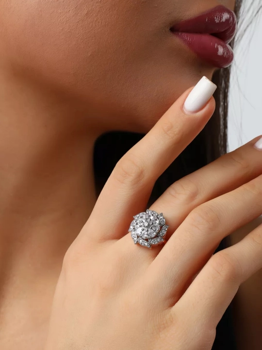 Набор украшений Xuping Stainless Steel, серьги, кольцо, подарочная коробка