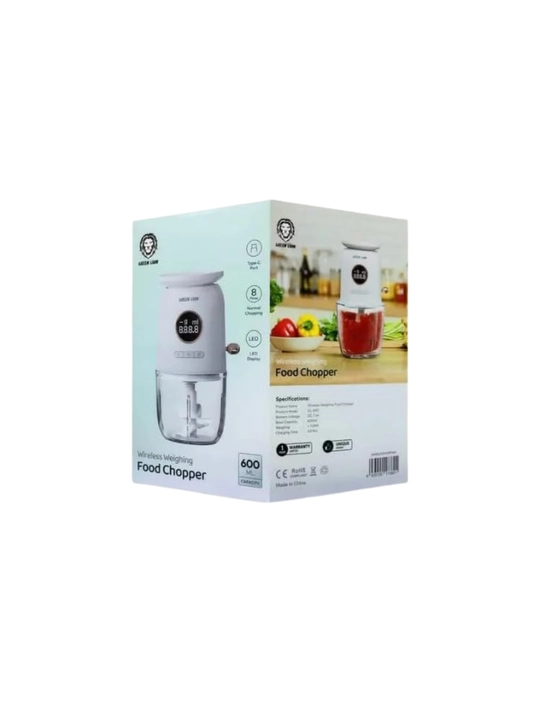 Simsiz portativ maydalagich Green Lion choper 7.4 V, tortish funktsiyasi, 600 ml sig'imli