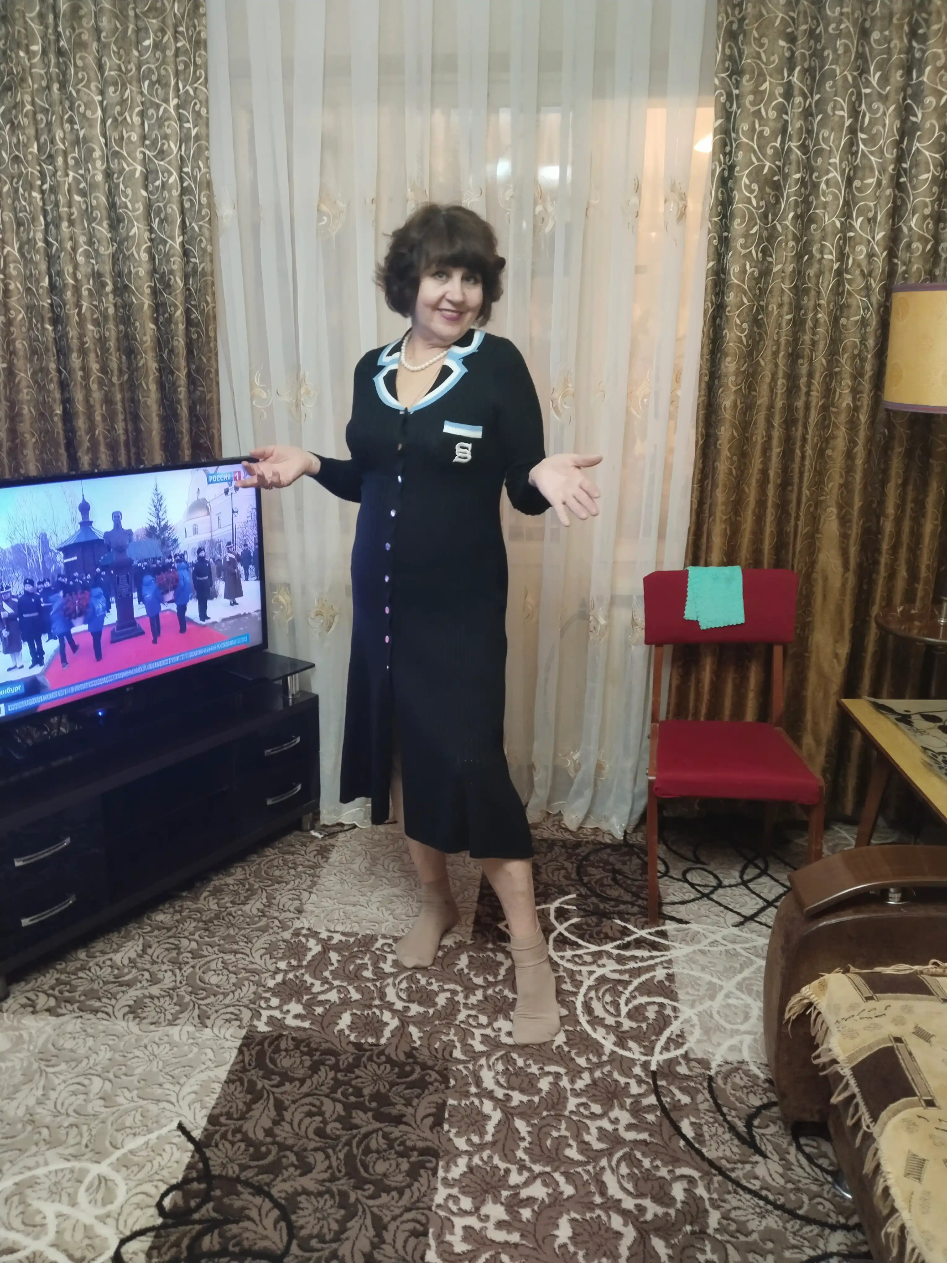 Ayollar ko‘ylagi, trikotaj, uzun