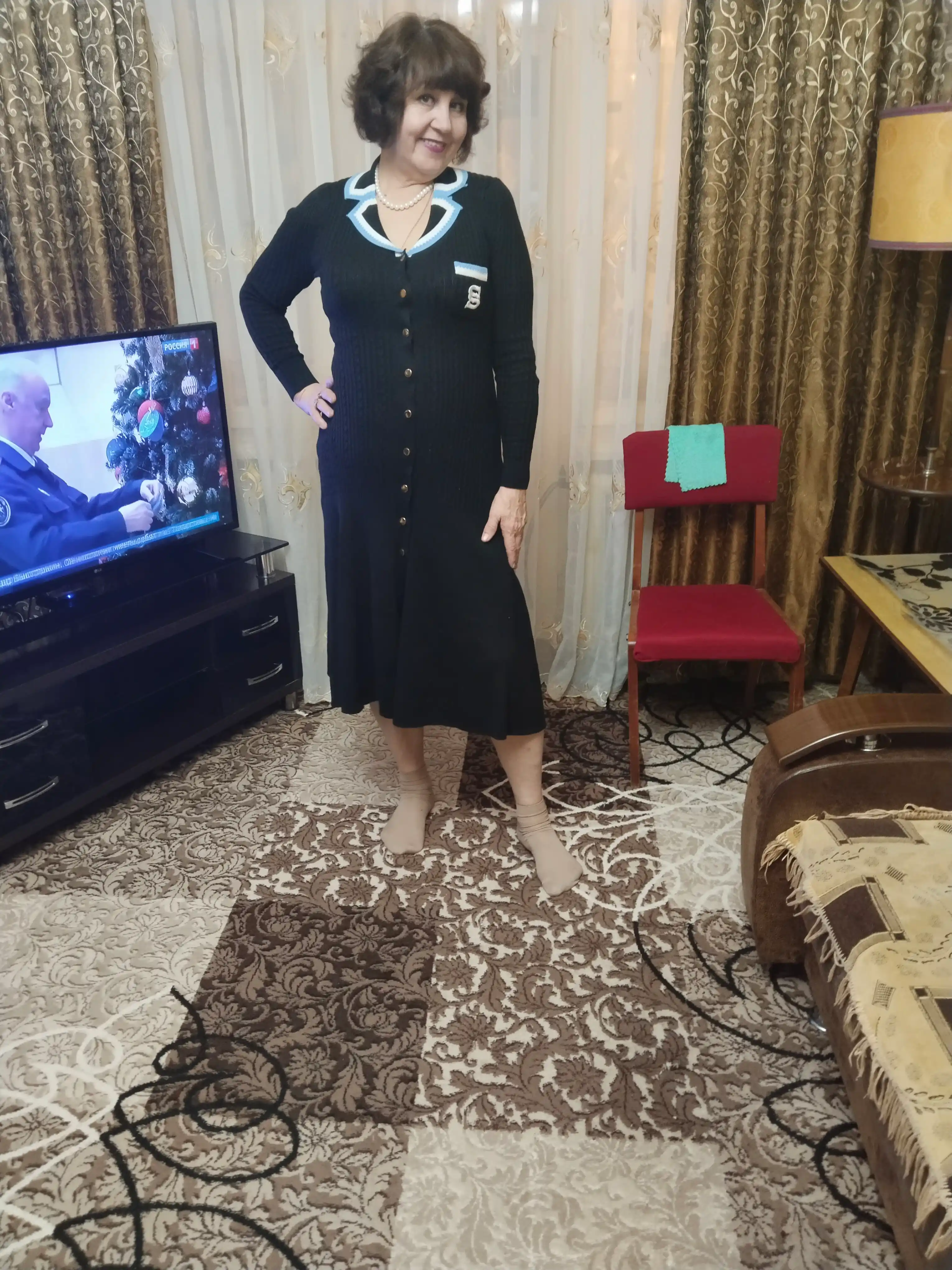 Ayollar ko‘ylagi, trikotaj, uzun