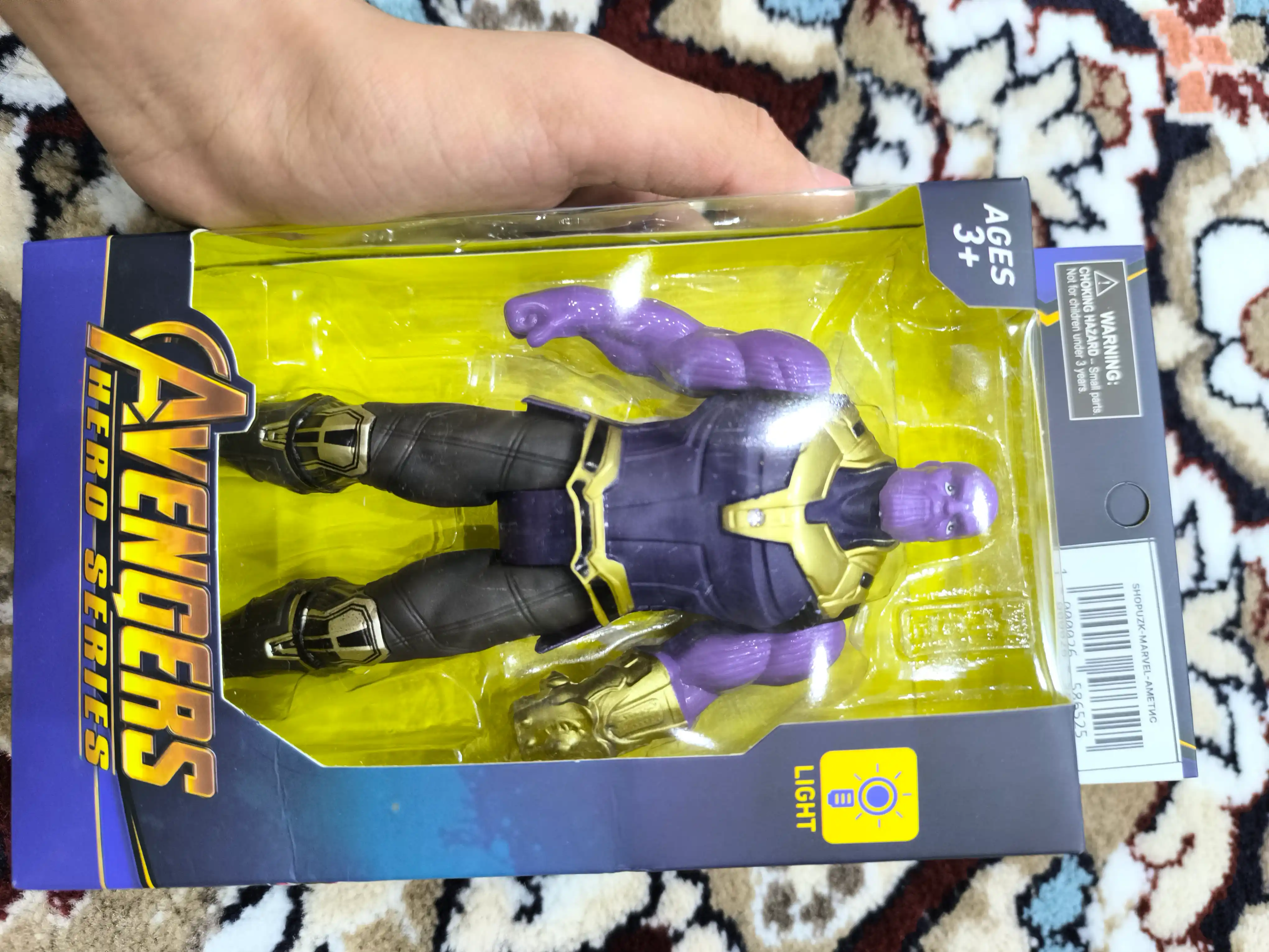 Игрушка супергероев Мстители: Kapitan Amerika, Thanos, Spiderman, Hulk, Iron Man