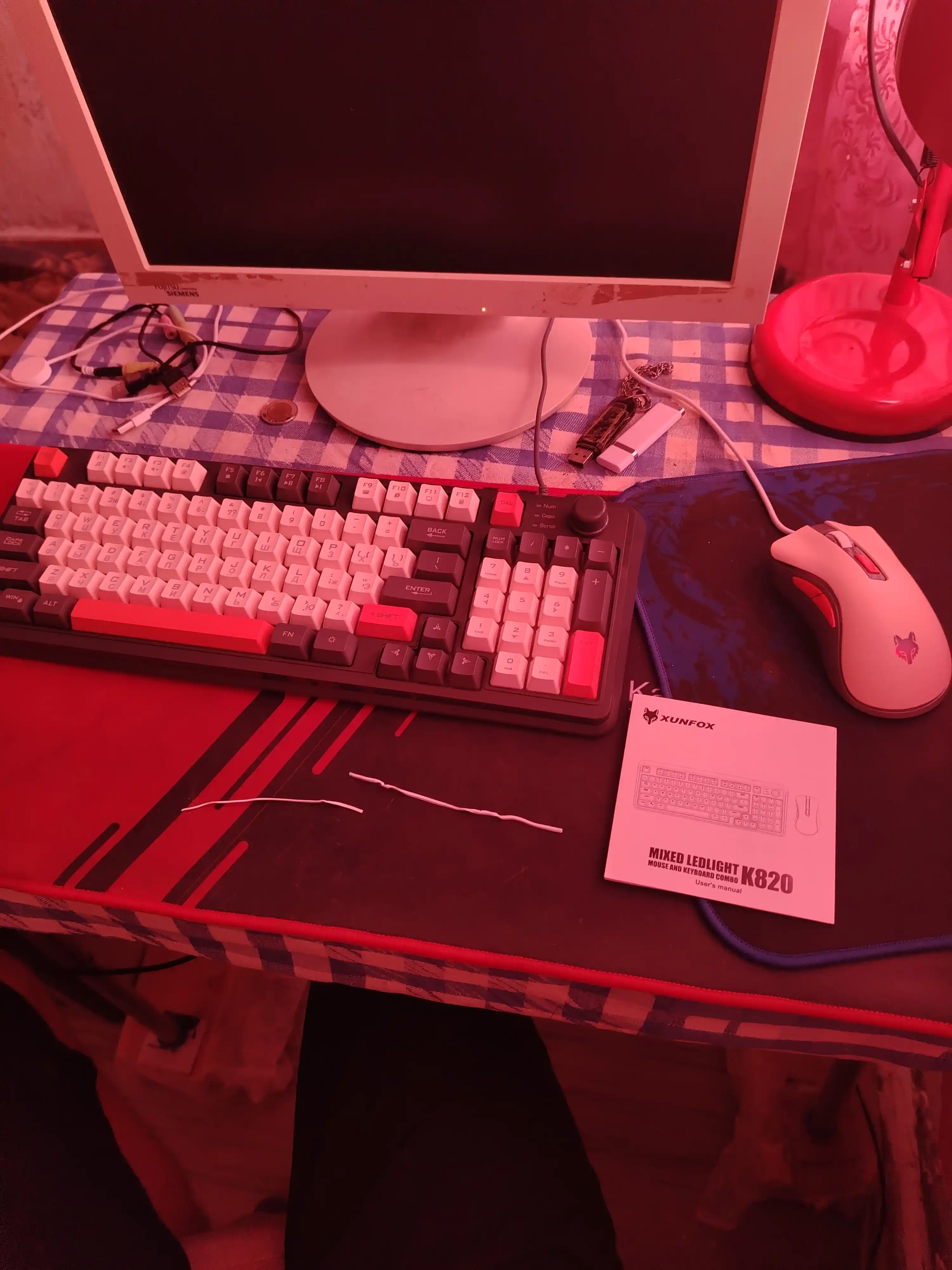 Игровая клавиатура с мышью K820, 94-клавишная, RGB-подсветка