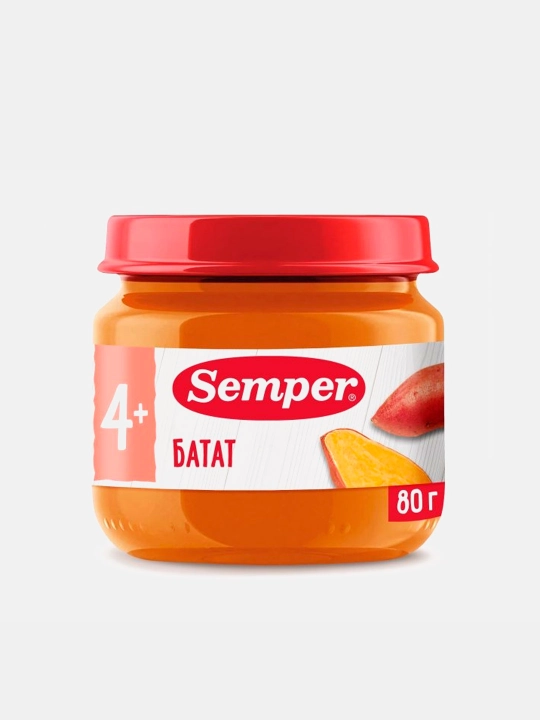 Пюре Semper Батат 4м+ 80 гр - 