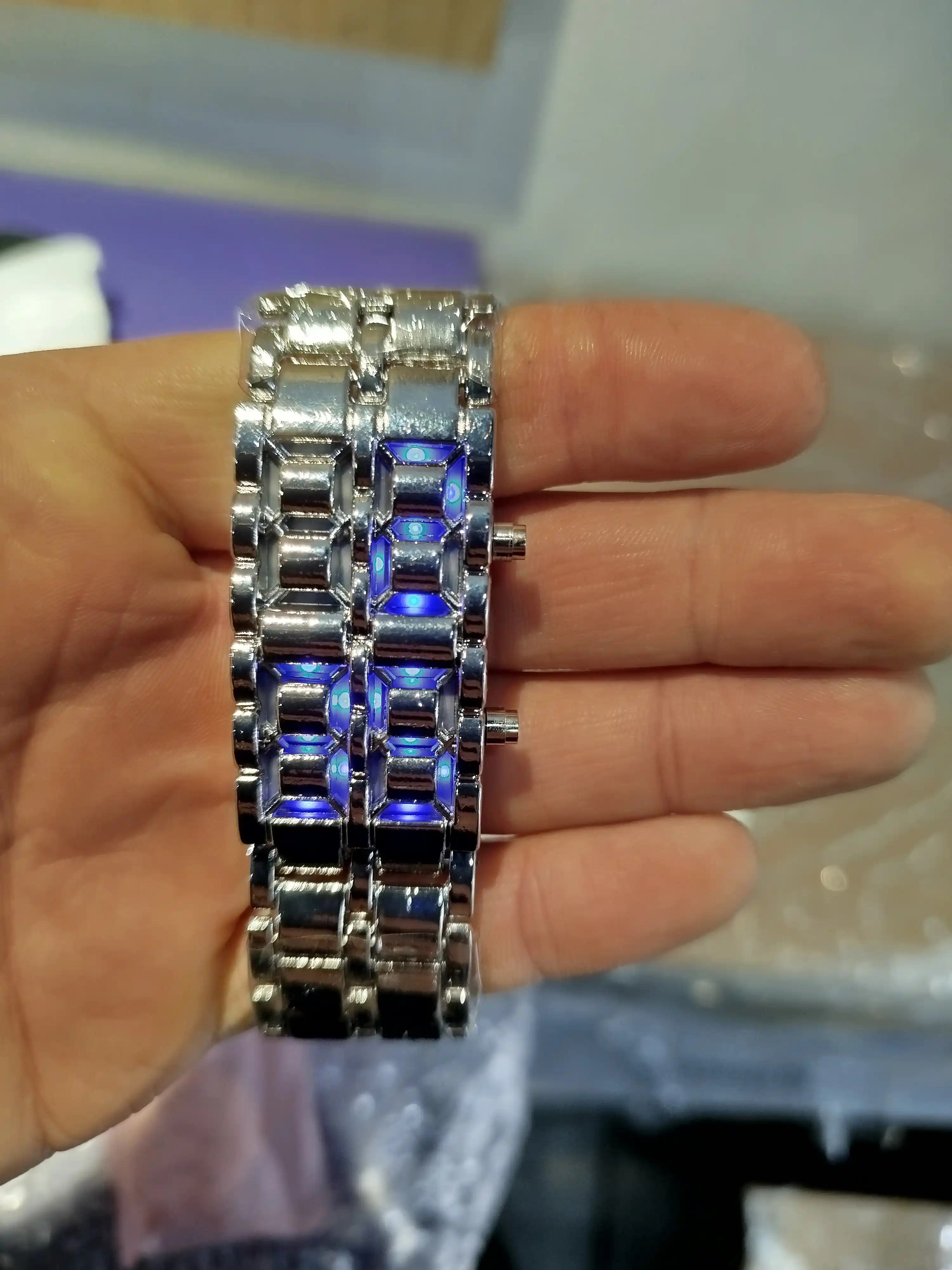 Часы браслет мужские, наручные, электронные с LED дисплеем